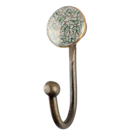 Green Butterfly Swarm Ceramic Iron Wall Hook